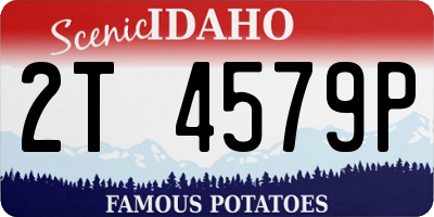 ID license plate 2T4579P