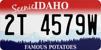 ID license plate 2T4579W