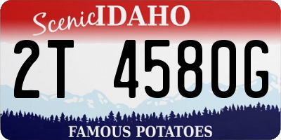 ID license plate 2T4580G