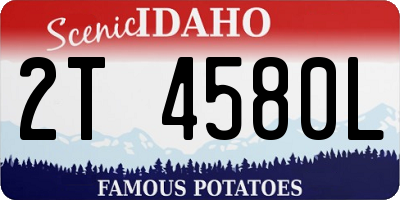 ID license plate 2T4580L