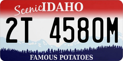 ID license plate 2T4580M