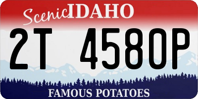 ID license plate 2T4580P