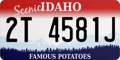 ID license plate 2T4581J