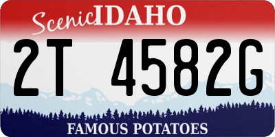 ID license plate 2T4582G