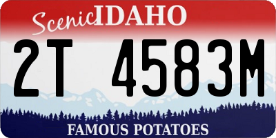 ID license plate 2T4583M