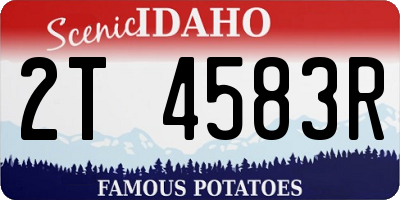 ID license plate 2T4583R