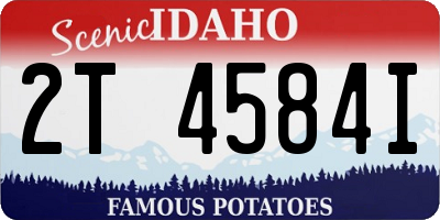 ID license plate 2T4584I