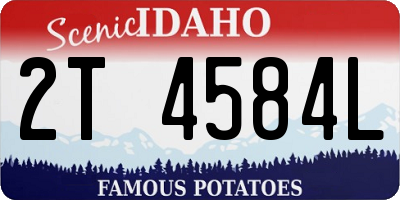 ID license plate 2T4584L