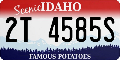 ID license plate 2T4585S
