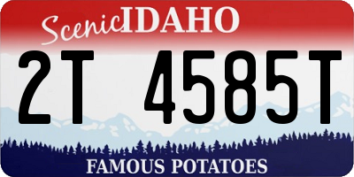 ID license plate 2T4585T