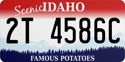 ID license plate 2T4586C