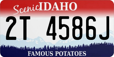 ID license plate 2T4586J
