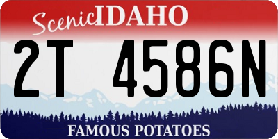 ID license plate 2T4586N