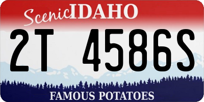 ID license plate 2T4586S