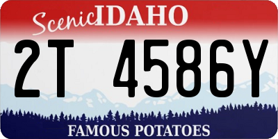 ID license plate 2T4586Y