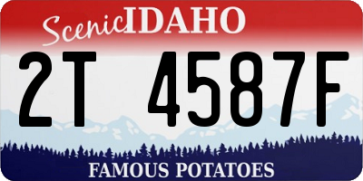 ID license plate 2T4587F
