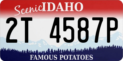 ID license plate 2T4587P