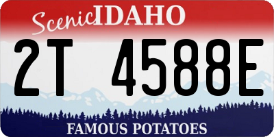 ID license plate 2T4588E
