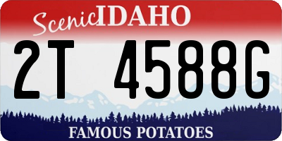 ID license plate 2T4588G