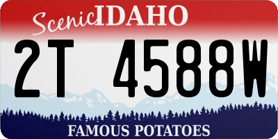 ID license plate 2T4588W