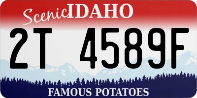 ID license plate 2T4589F