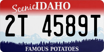 ID license plate 2T4589T