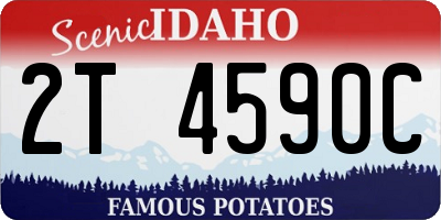 ID license plate 2T4590C