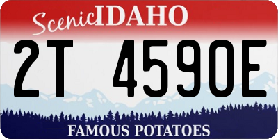 ID license plate 2T4590E