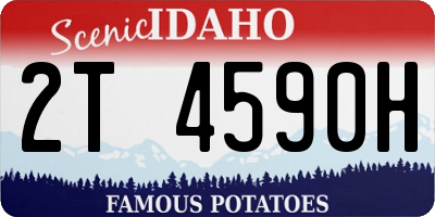 ID license plate 2T4590H
