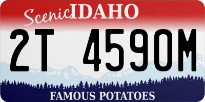 ID license plate 2T4590M