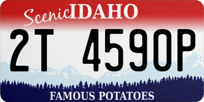 ID license plate 2T4590P