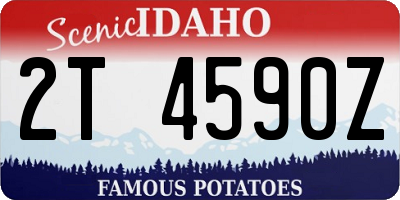 ID license plate 2T4590Z