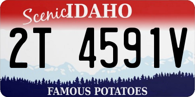 ID license plate 2T4591V