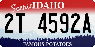 ID license plate 2T4592A
