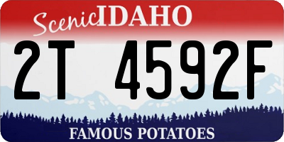 ID license plate 2T4592F