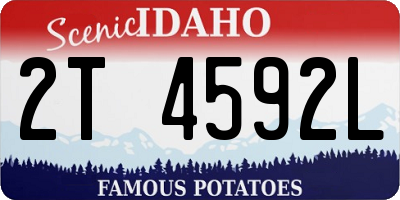 ID license plate 2T4592L