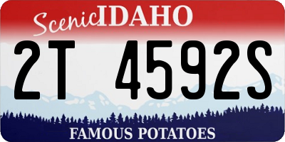 ID license plate 2T4592S