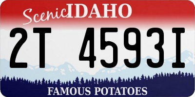 ID license plate 2T4593I