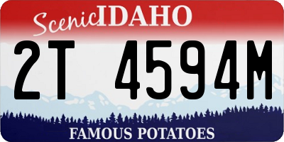 ID license plate 2T4594M