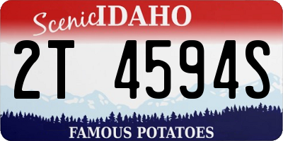 ID license plate 2T4594S