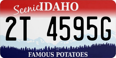 ID license plate 2T4595G