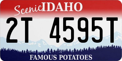 ID license plate 2T4595T