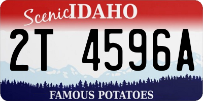 ID license plate 2T4596A