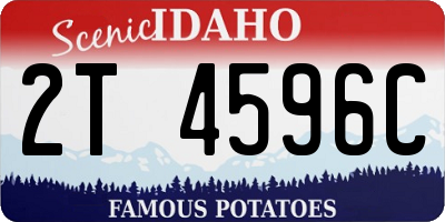 ID license plate 2T4596C