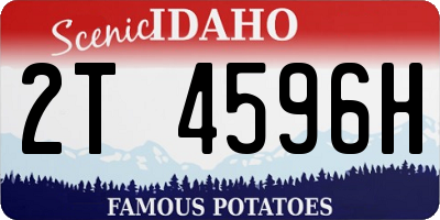 ID license plate 2T4596H
