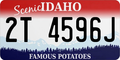 ID license plate 2T4596J