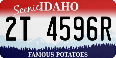 ID license plate 2T4596R