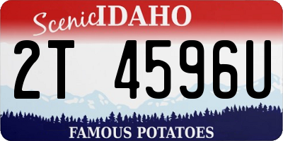 ID license plate 2T4596U