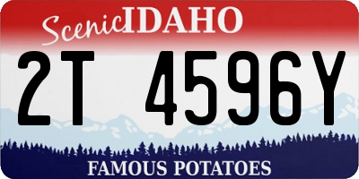 ID license plate 2T4596Y