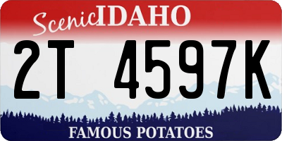 ID license plate 2T4597K